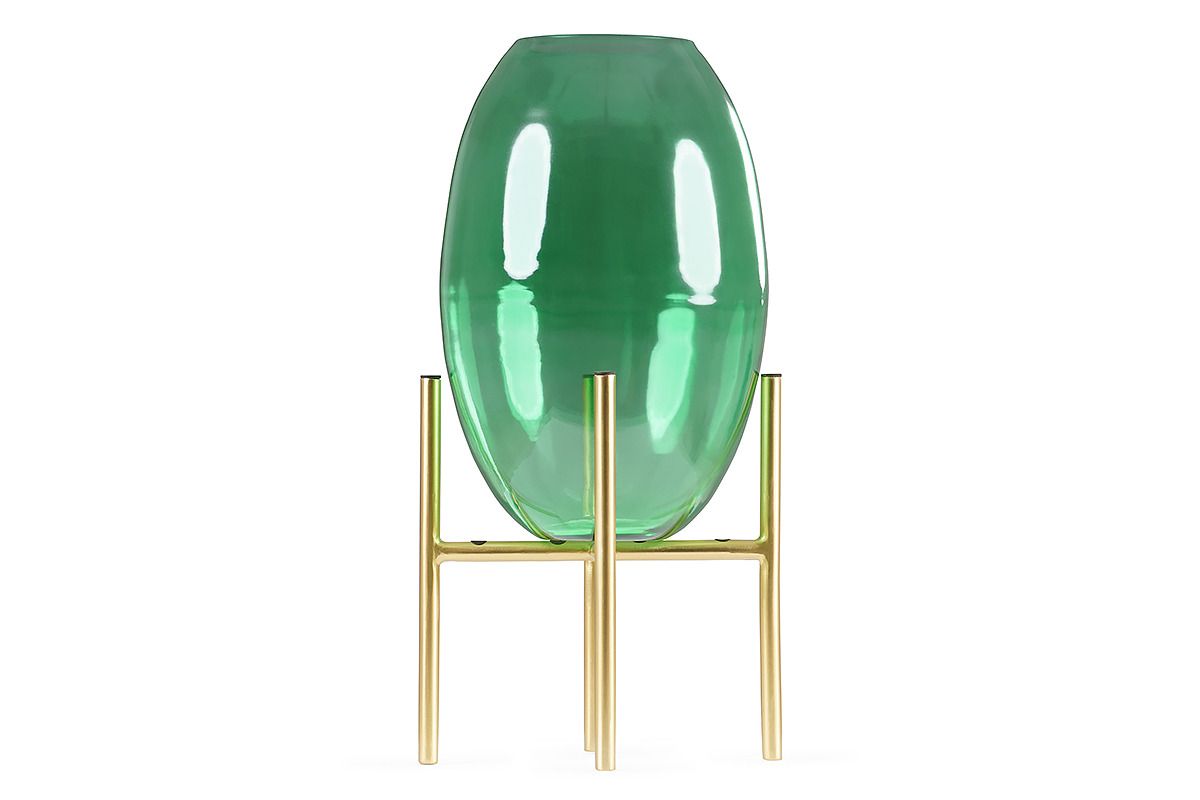 Green Glass Vase