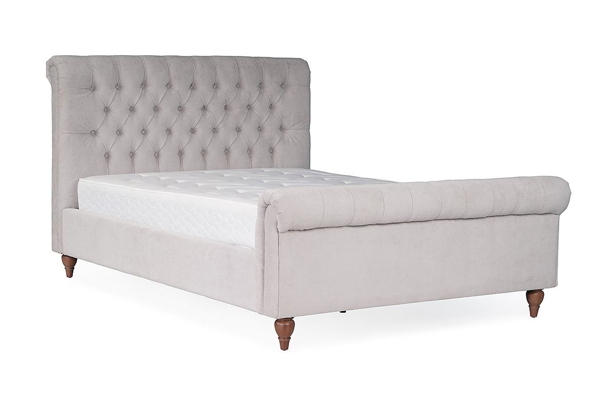 Harrison Light Grey Double 4ft6 Bed Frame