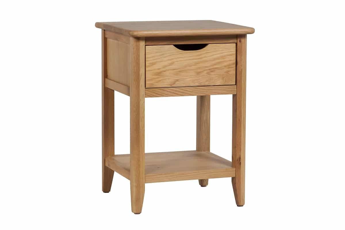 Henderson Oak 1 Drawer Bedside Table