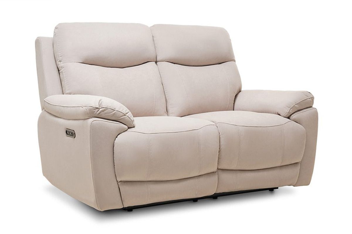 Hudson Resilient Fabric 2 Seater Electric Recliner Sofa