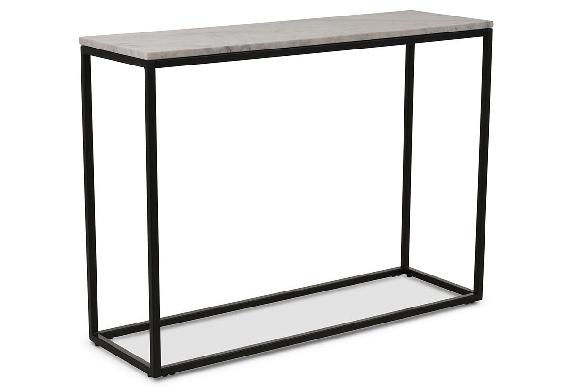 Industrial Console Table White Marble