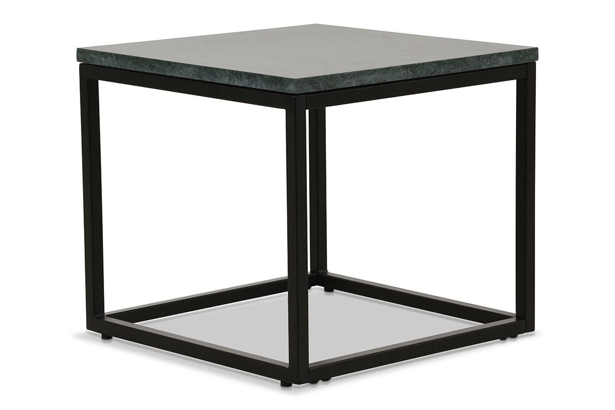 Industrial Side Table Green Marble