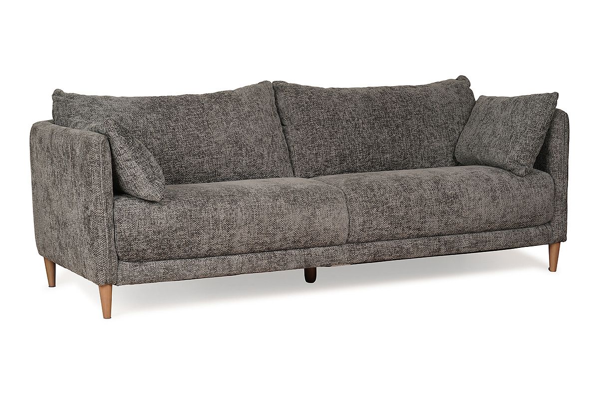 Isabella Charcoal Fabric 3 Seater Sofa