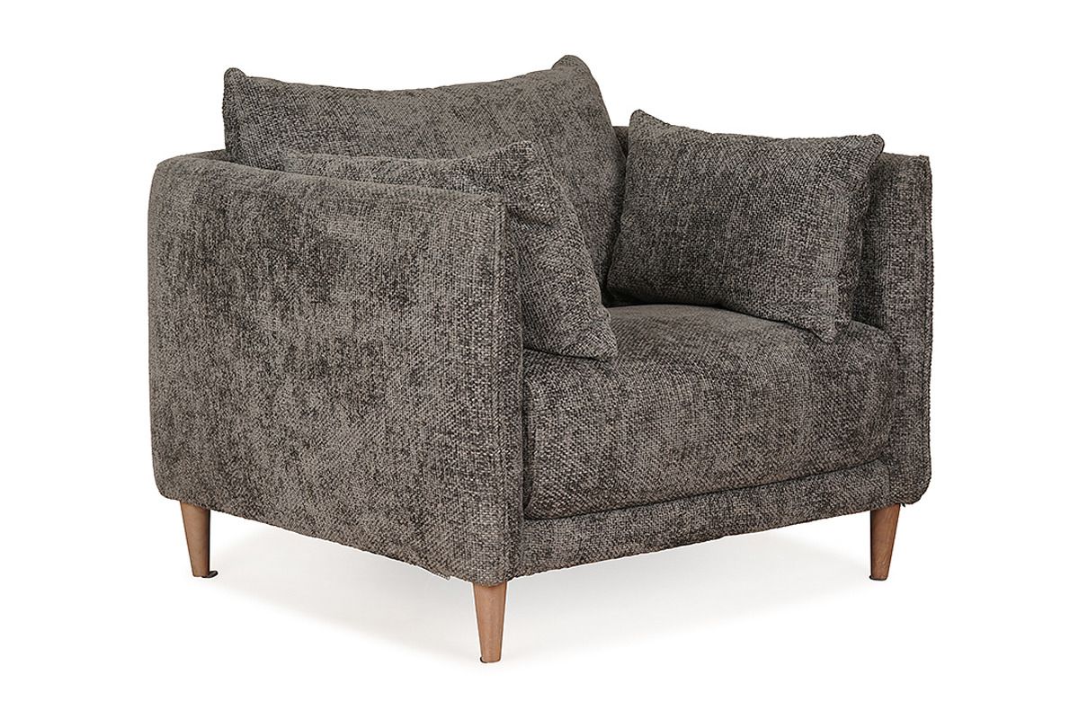 Isabella Charcoal Fabric Armchair
