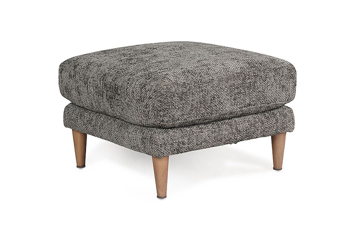 Isabella Charcoal Fabric Footstool