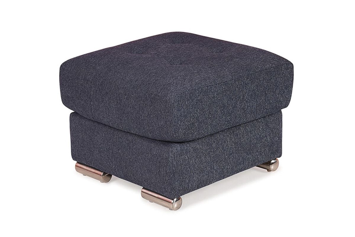 Jackson Navy Fabric Footstool
