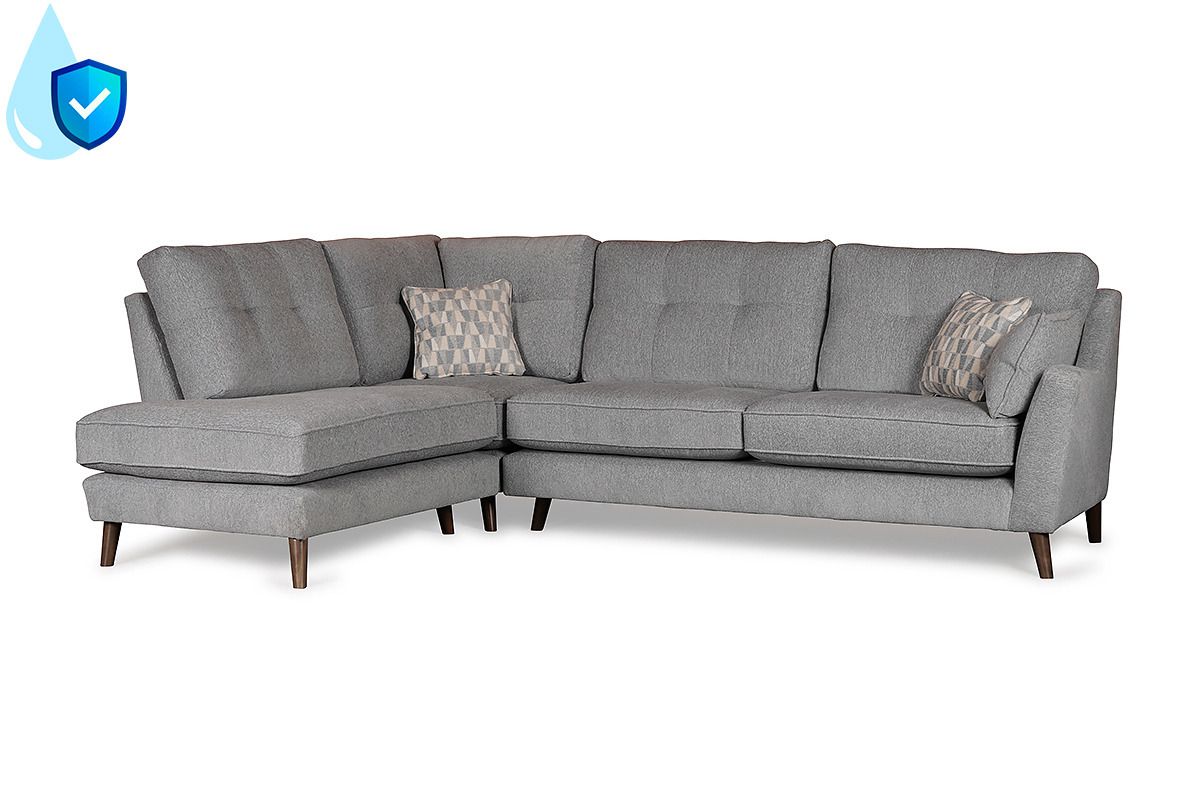 Kenmare Grey Fabric Lhf Corner Sofa