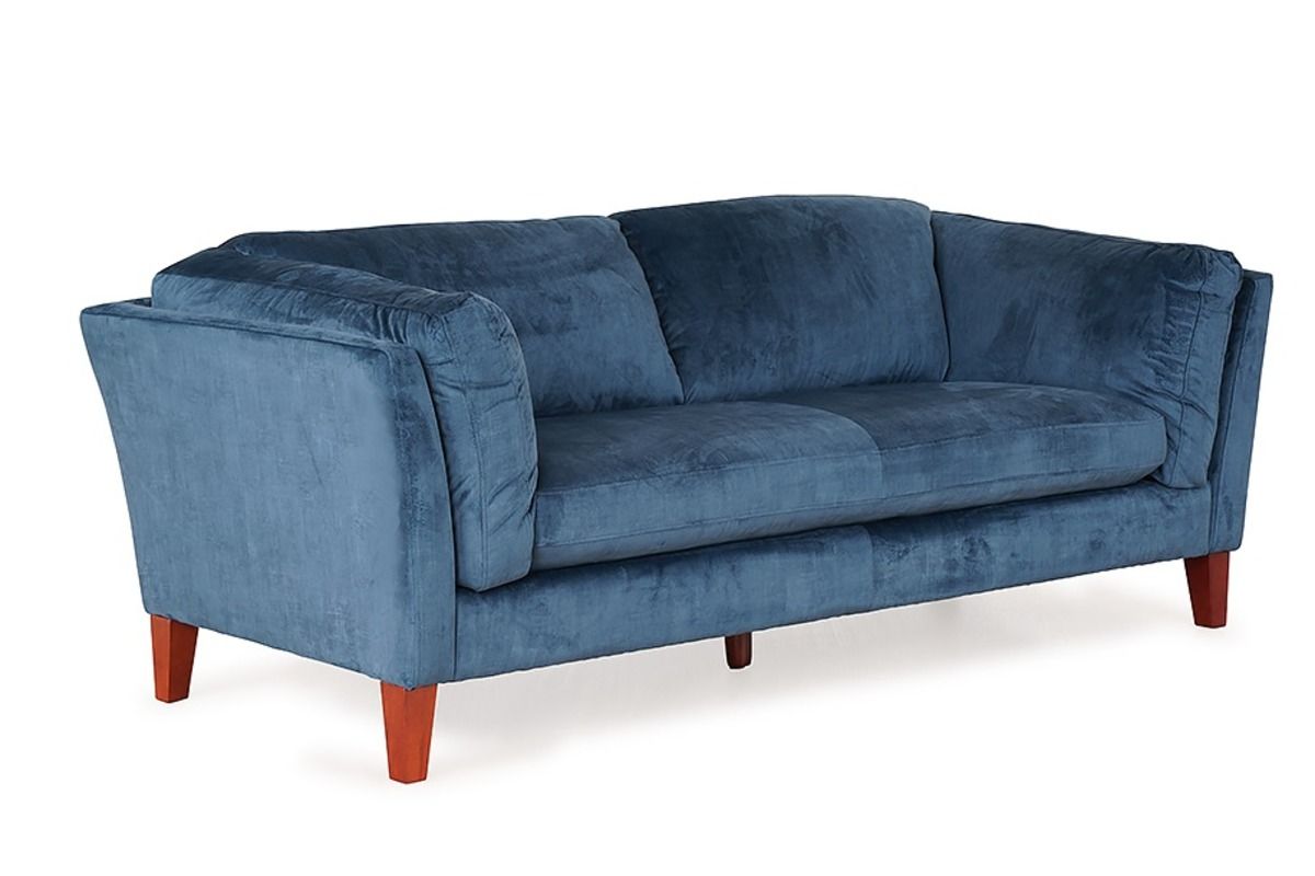 Langley Midnight Blue Velvet 3 Seater Sofa