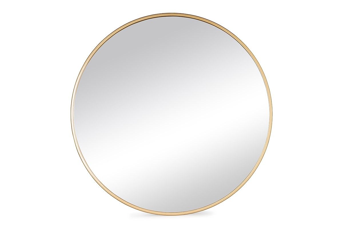 Laura Round Mirror Brass 90x90cm