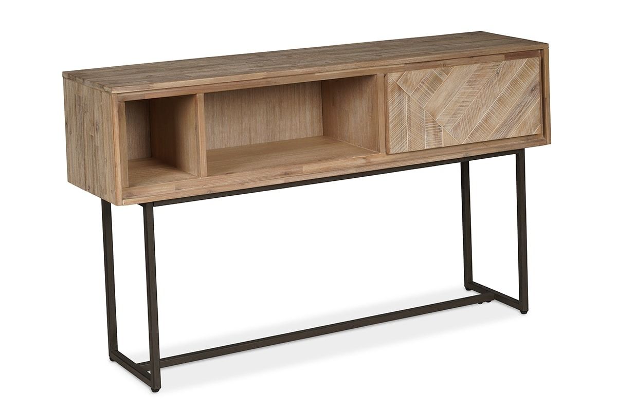 Luna Whitewash Console Table
