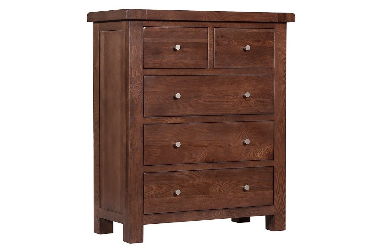 Luxor Walnut 5 Drawers Chest