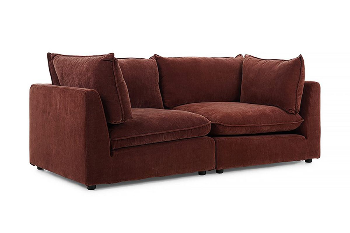 Manhattan Rust Fabric 2 Seater Sofa