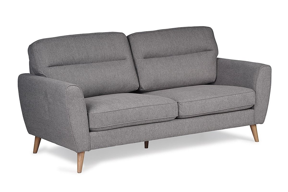 Milner Grey Fabric 3 Seater Sofa