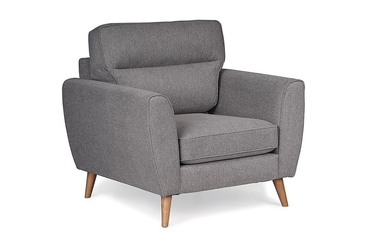 Milner Grey Fabric Armchair