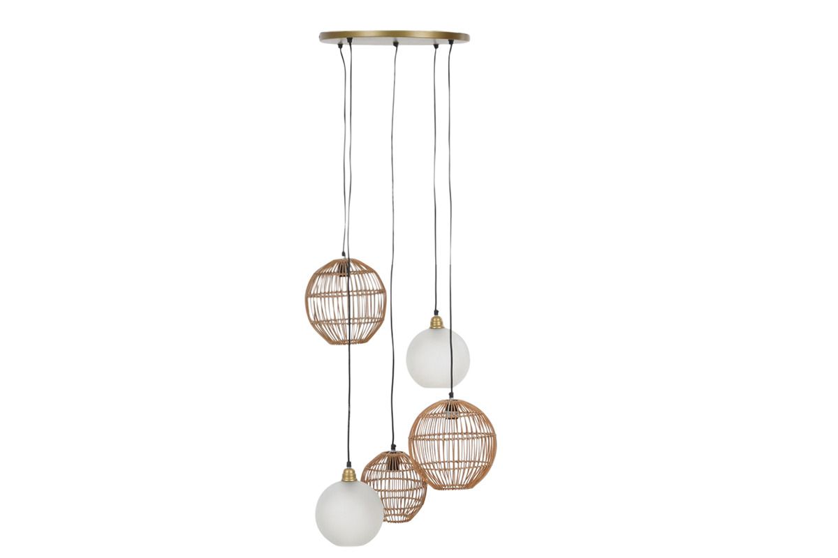 Multi Shade Pendant Cluster Round