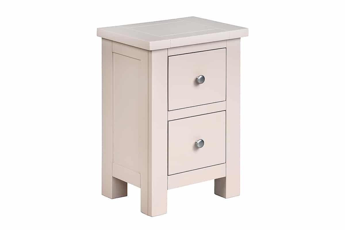 Nevada Grey 2 Drawer Bedside Table