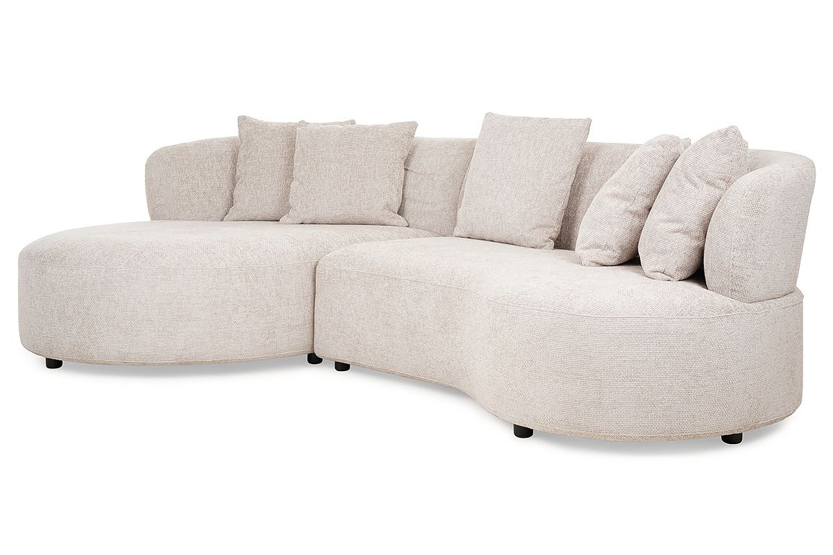 New Orleans Cream Fabric 3 Seater Lhf Chaise