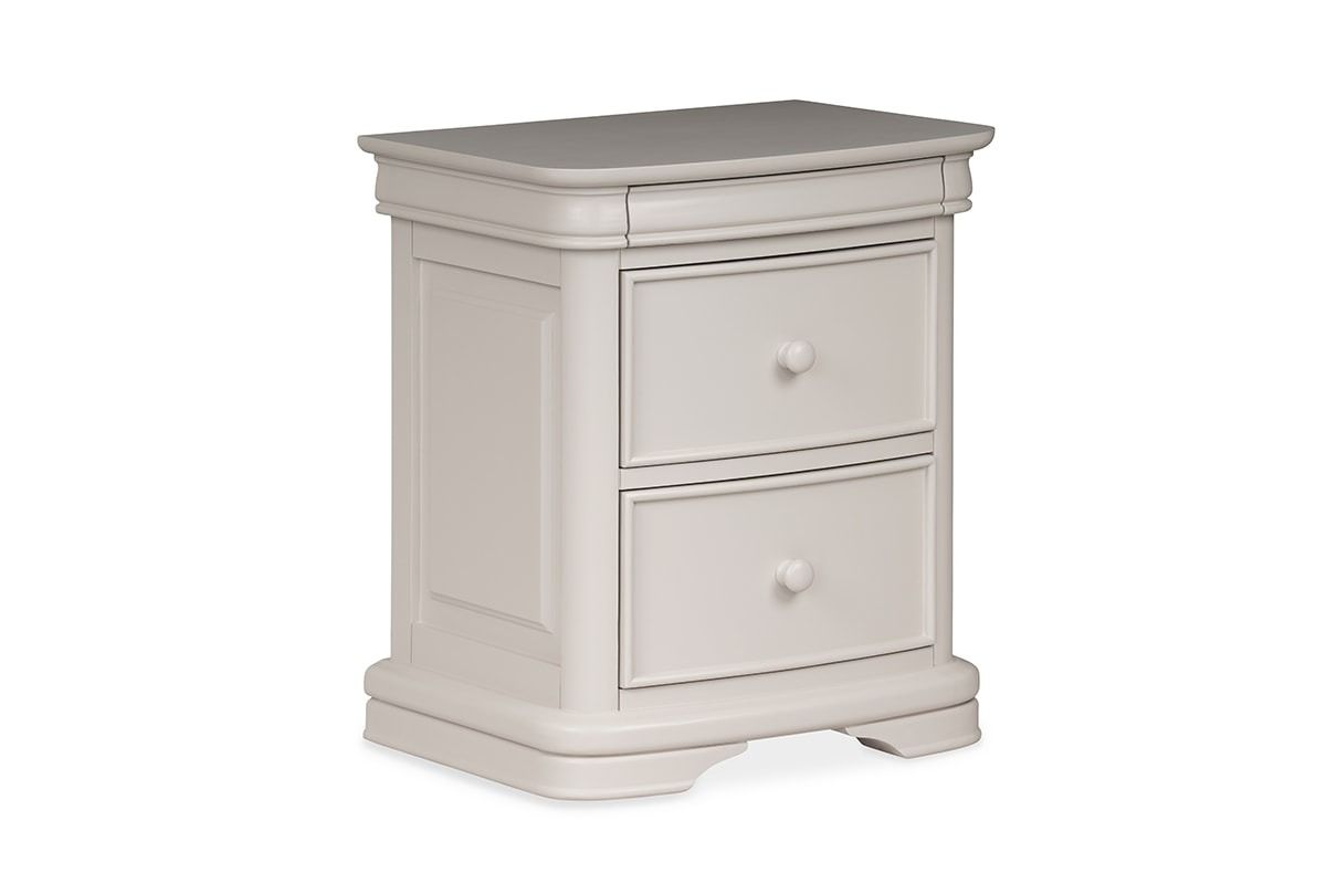 Newport Light Grey 2 Drawer Bedside Table