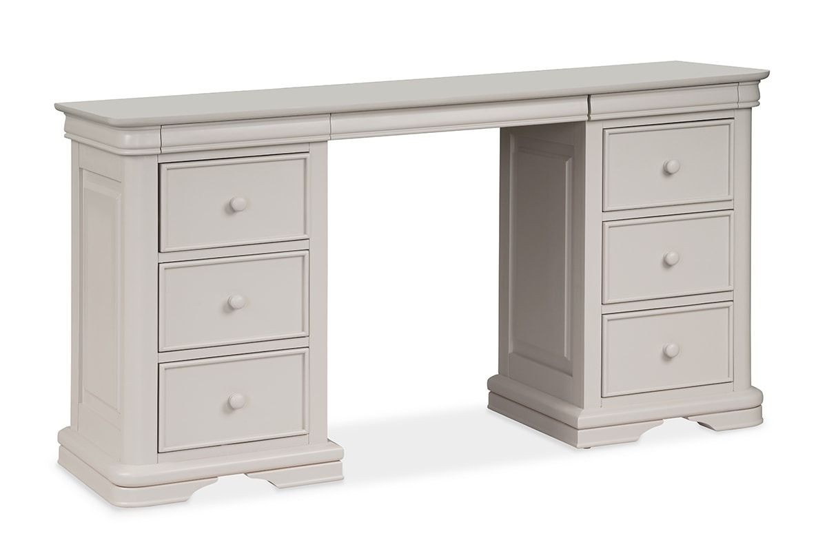 Newport Light Grey 6 Drawer Dressing Table