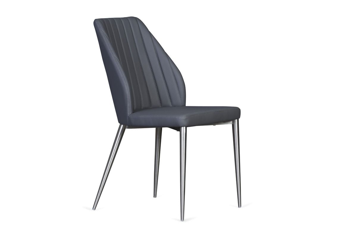 Node Grey Faux Leather Dining Chair