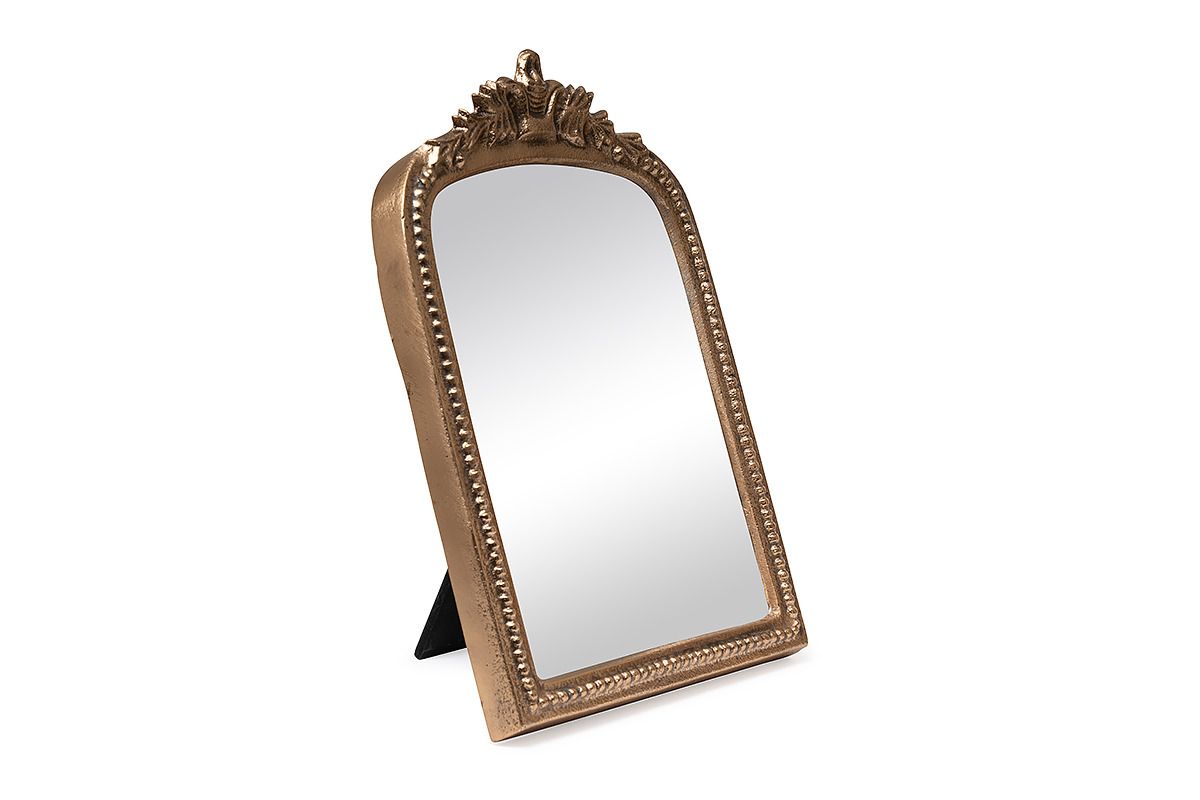 Ornate Brass Table Mirror
