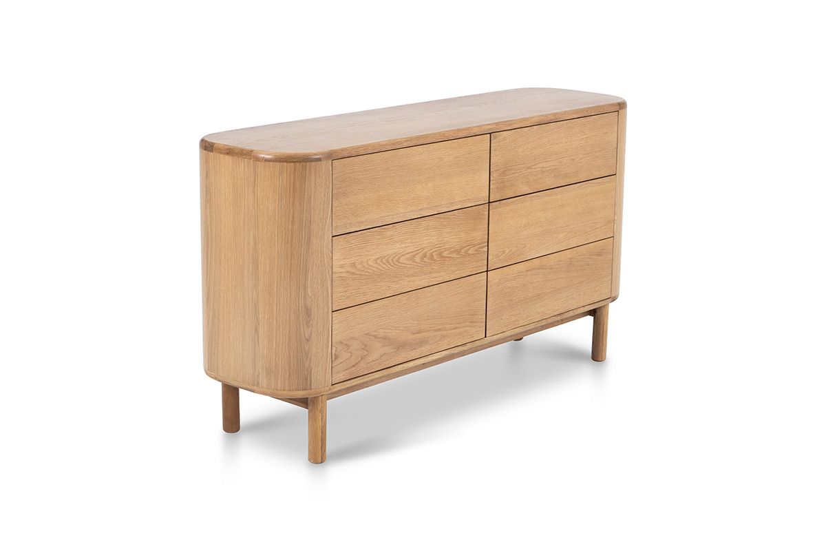 Oslo Oak 6 Drawer Chest