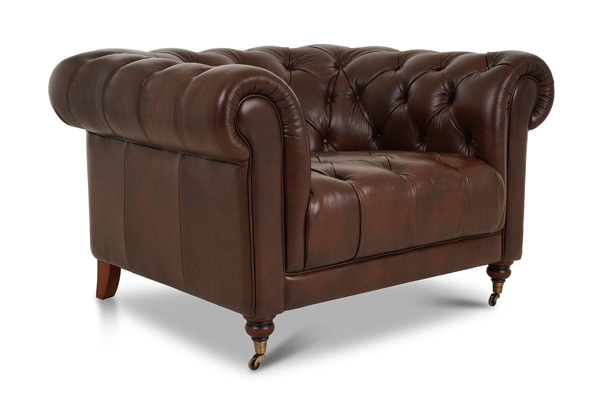 Oxford Brown Leather Armchair
