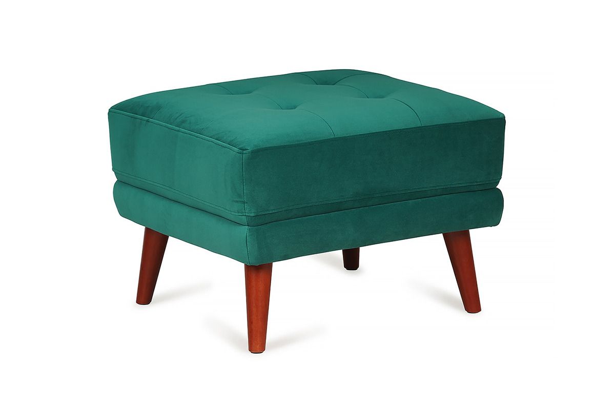Pola Green Fabric Footstool