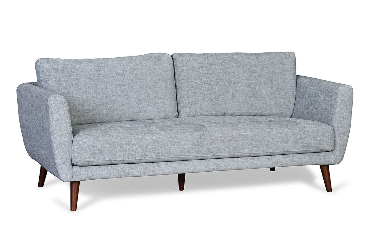 Pola Grey Fabric 3 Seater Sofa