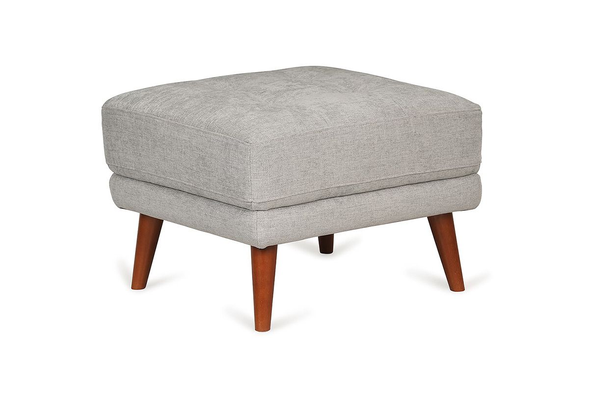 Pola Grey Fabric Footstool