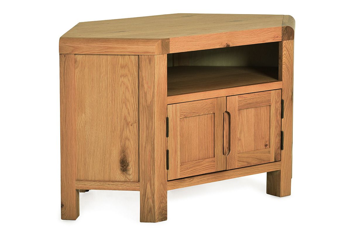 Radcliff Oak 2 Door Corner Tv Stand