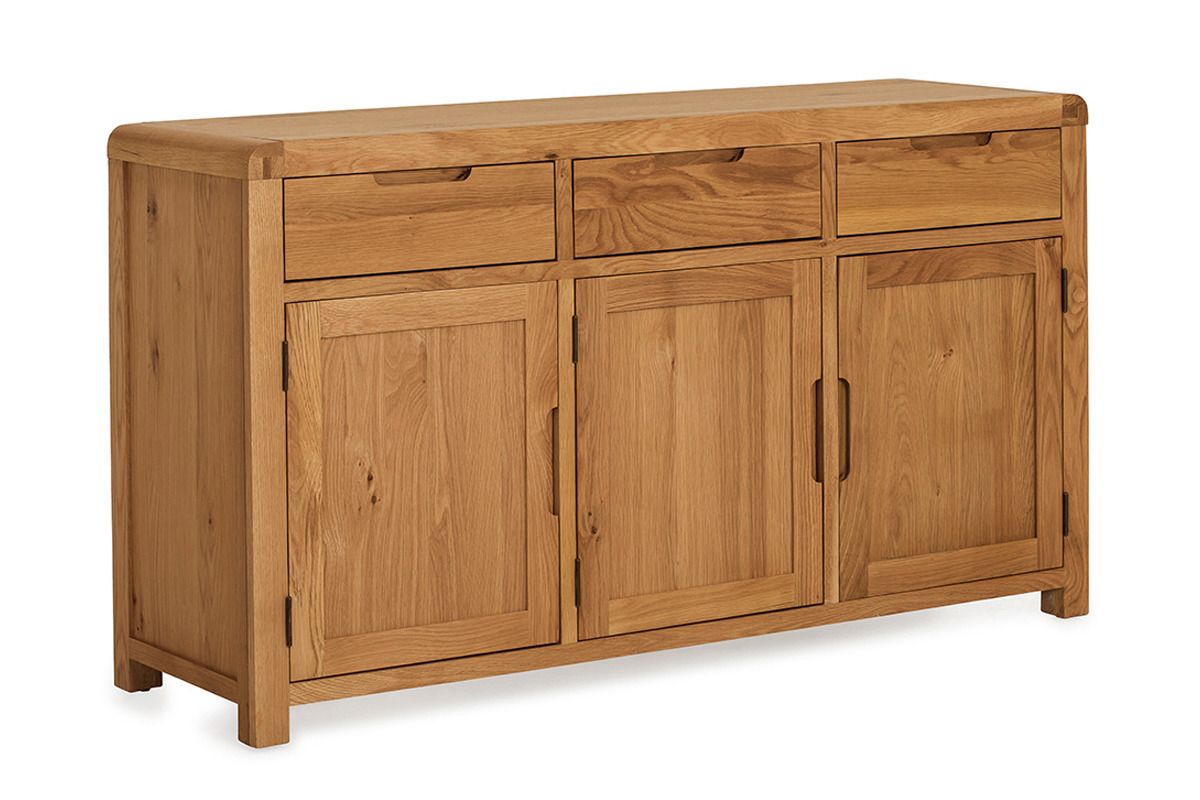 Radcliff Oak 3 Drawer 3 Door Sideboard