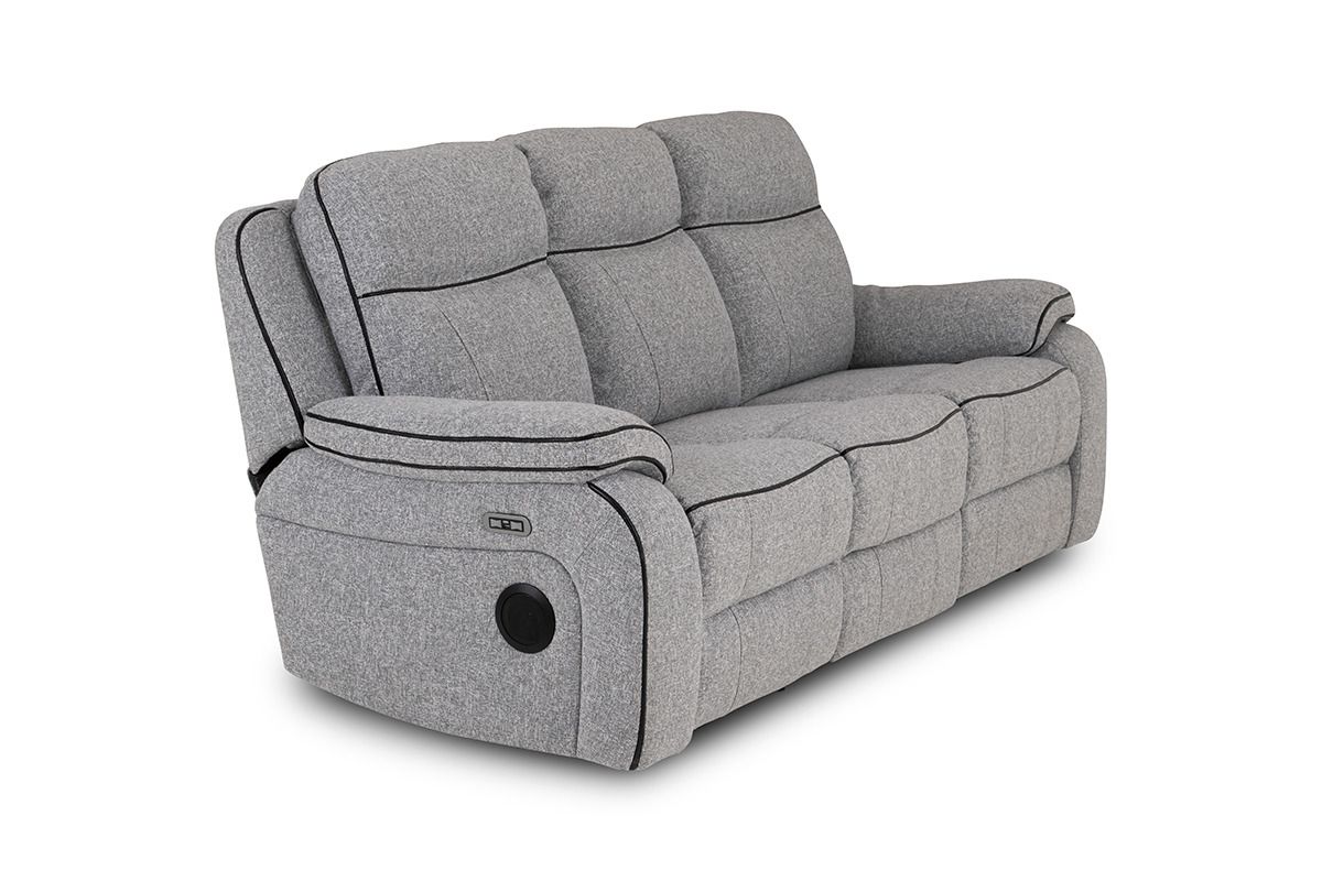Radisson Electric 3 Seater Sofa With Bluetooth Speakers And Head Tilt