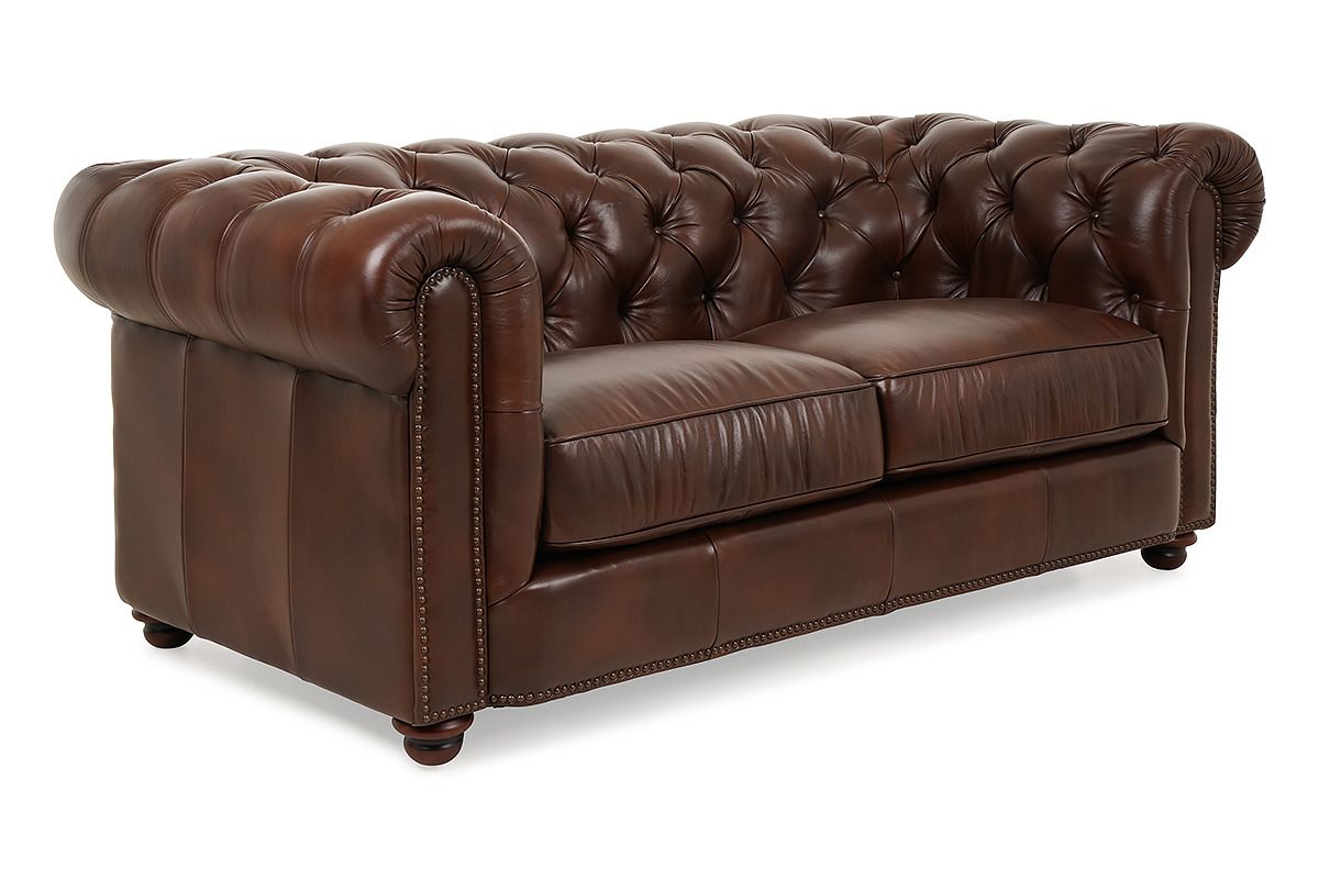 Richmond Brown Leather 2 Seater Sofa
