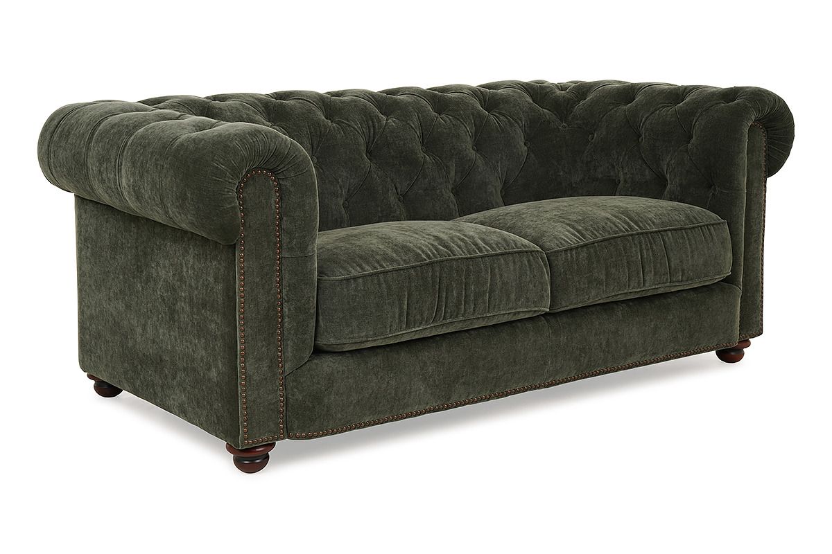 Richmond Green Fabric 2 Seater Sofa
