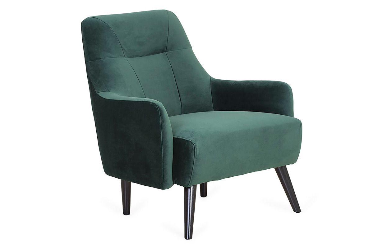 Rufus Dark Green Fabric Armchair