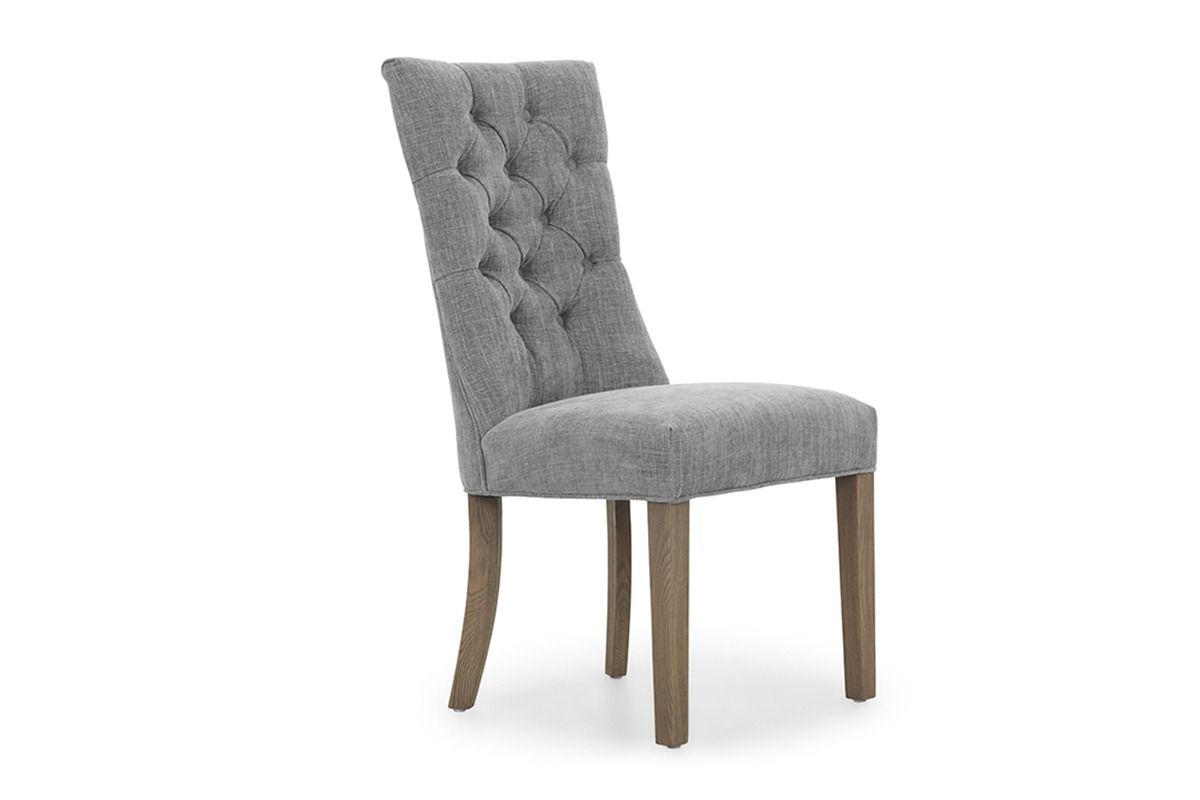 Santino Dark Grey Dining Chair With Grey Leg