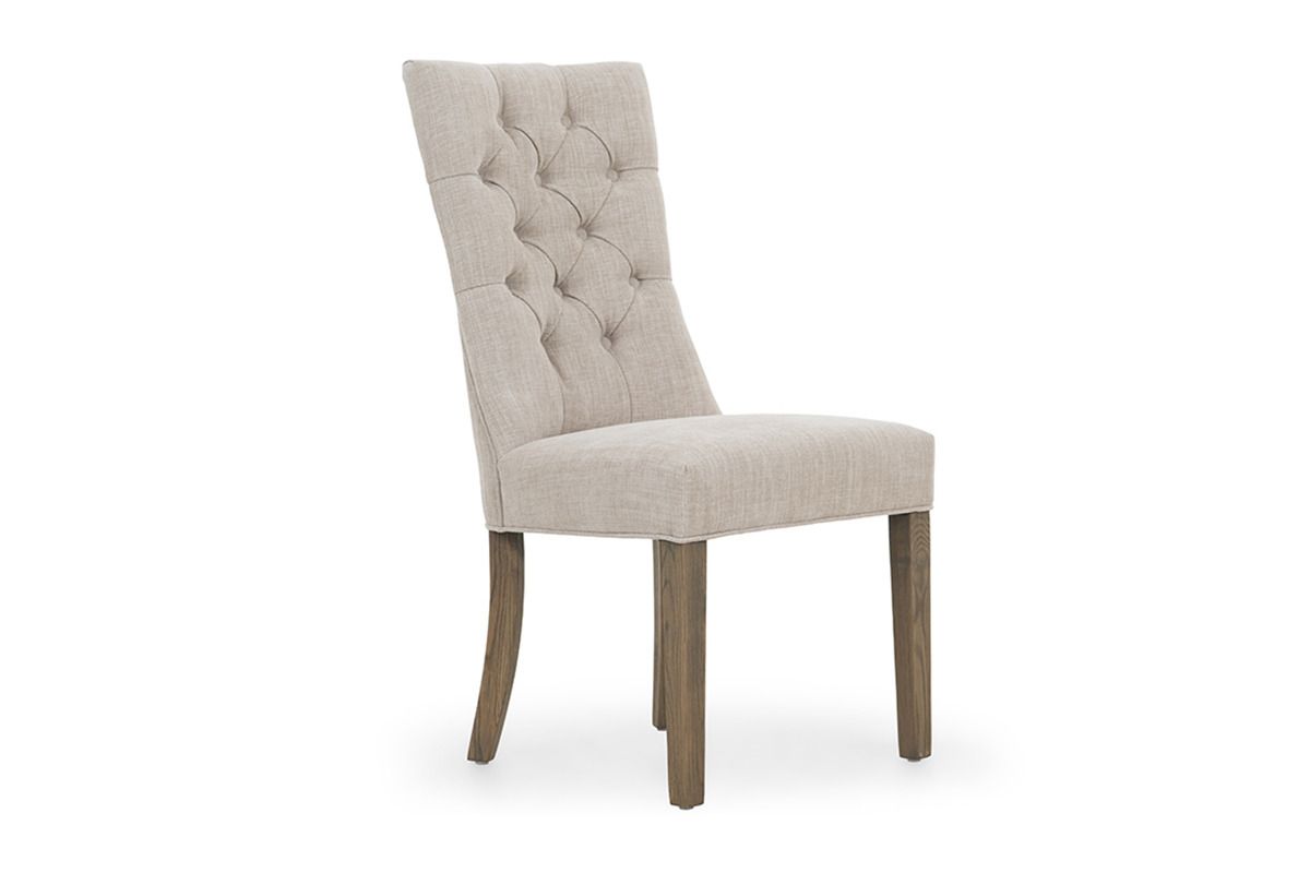 Santino Taupe Dining Chair With Grey Leg