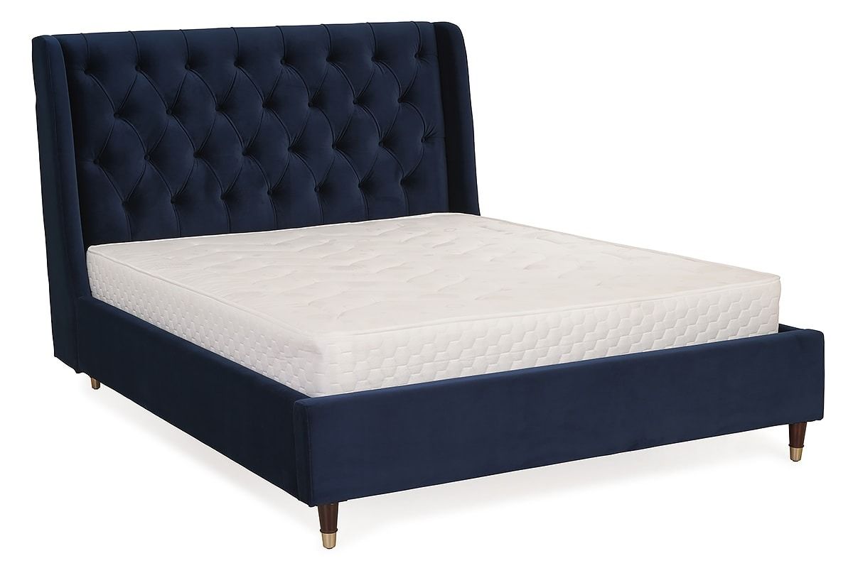 Serenity Navy Velvet Super King 6ft Bed Frame