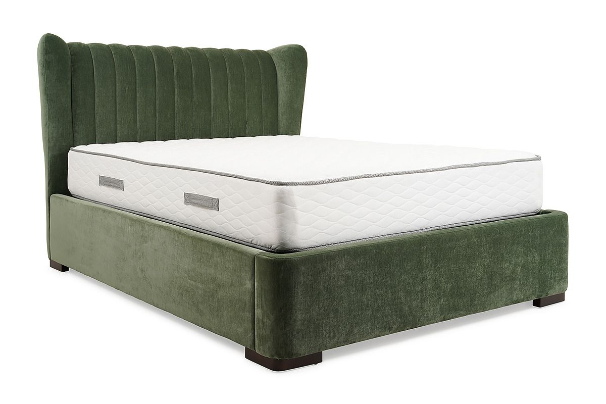 Shelly Green Fabric King 5ft Split Base Storage Bed