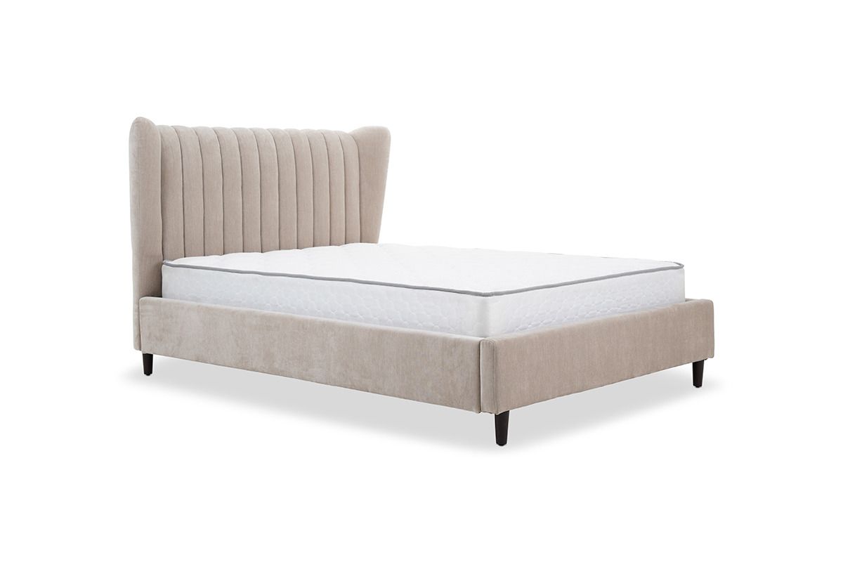 Shelly Taupe Fabric Double 4ft6 Bed Frame