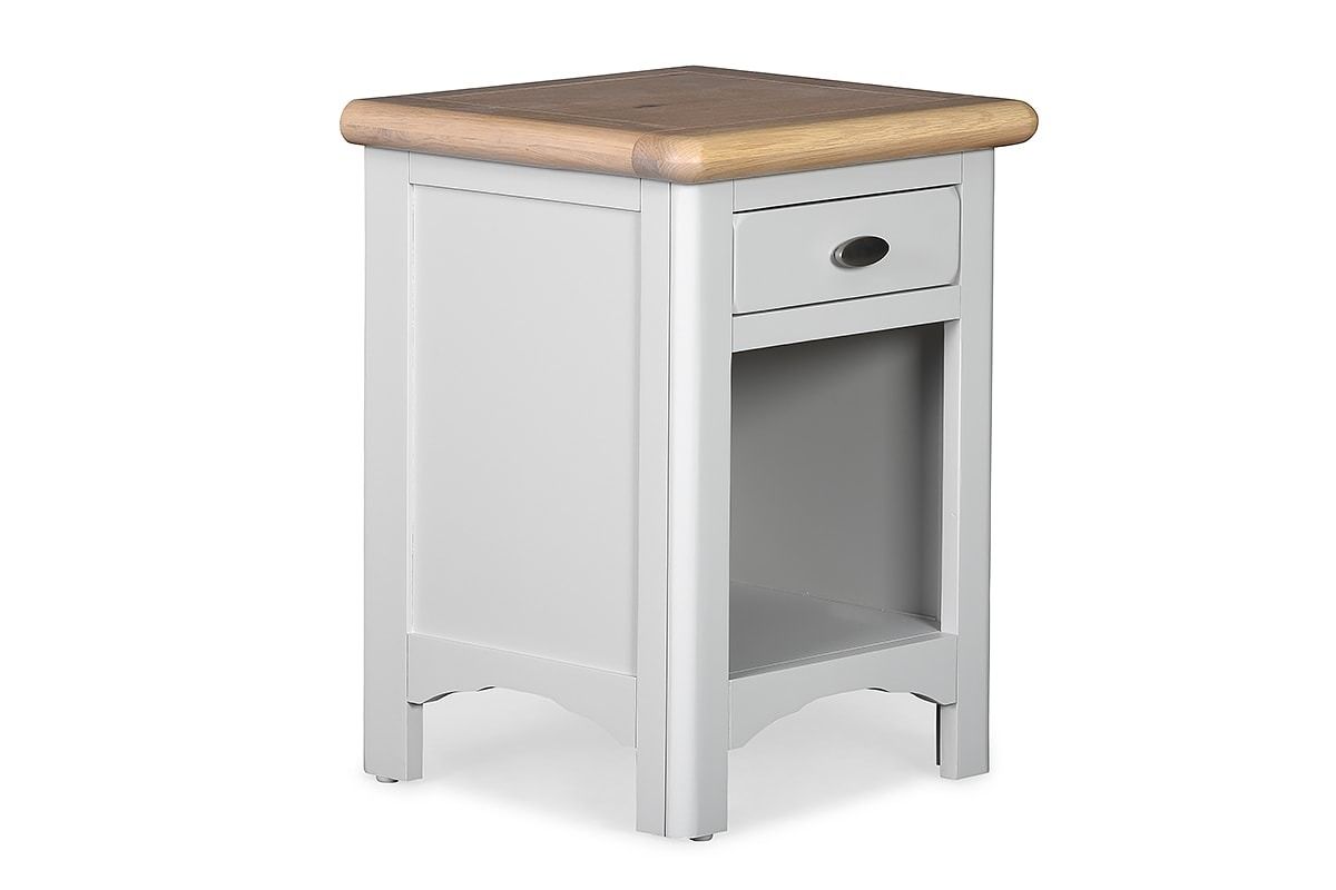 Sherbury Grey Oak 1 Drawer Bedside Table