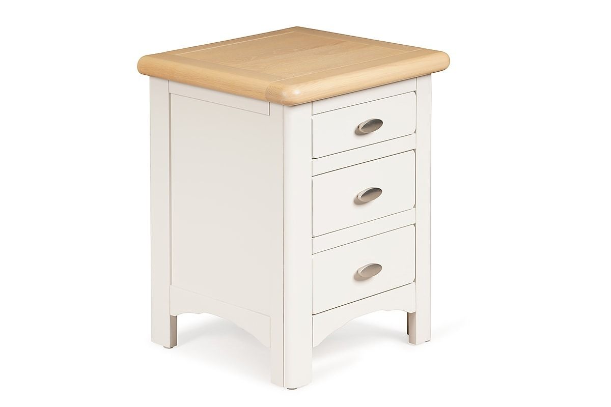 Sherbury Grey Oak 3 Drawers Bedside Table