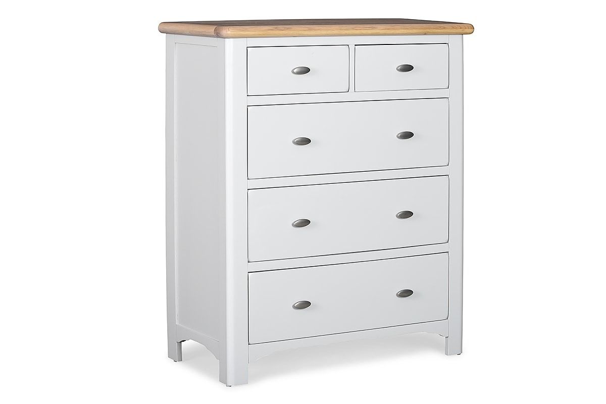 Sherbury Grey Oak 5 Drawers Chest
