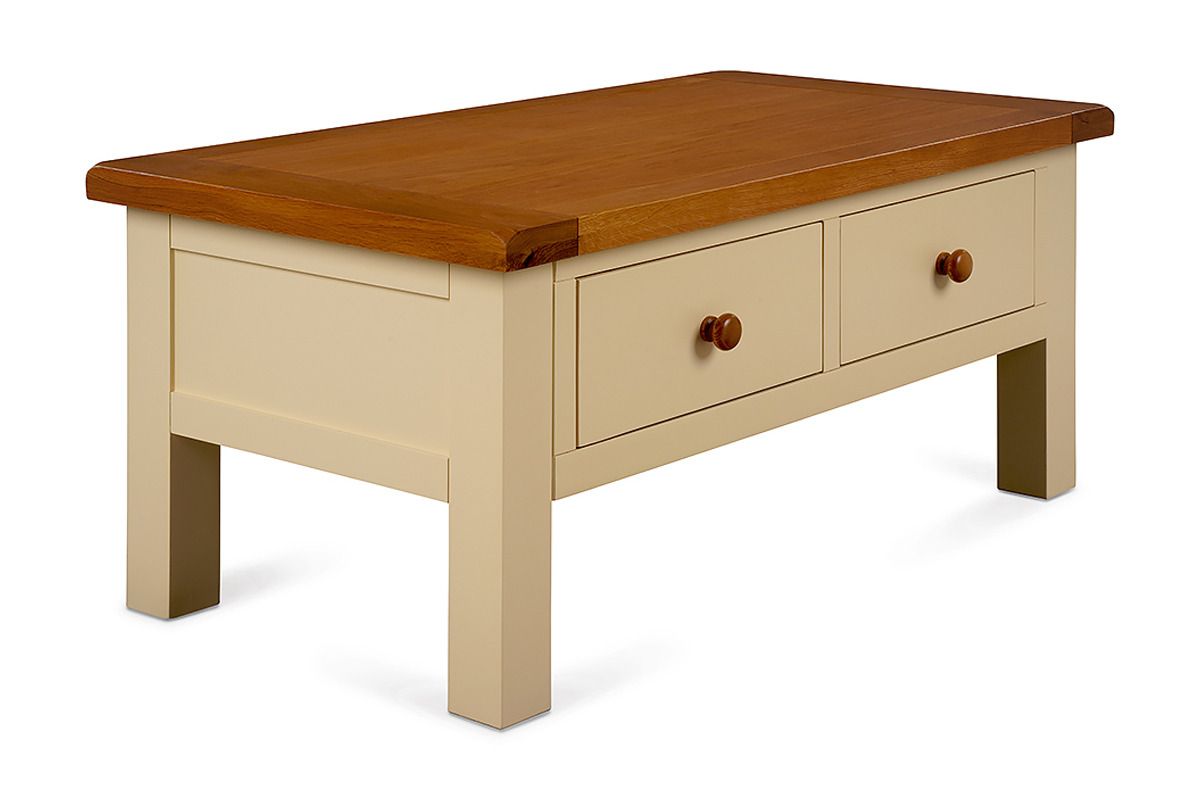 Somerset Cream Oak 2 Drawer Coffee Table