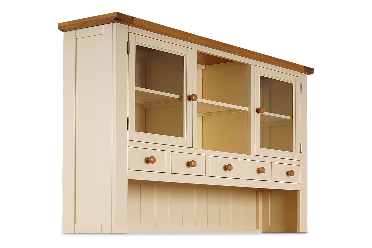 Somerset Cream Oak 5 Drawers 2 Doors Hutch