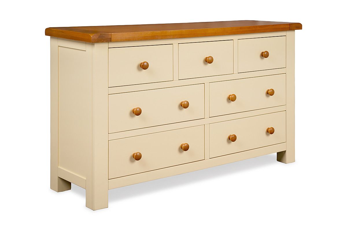 Somerset Cream Oak 7 Drawers Chest