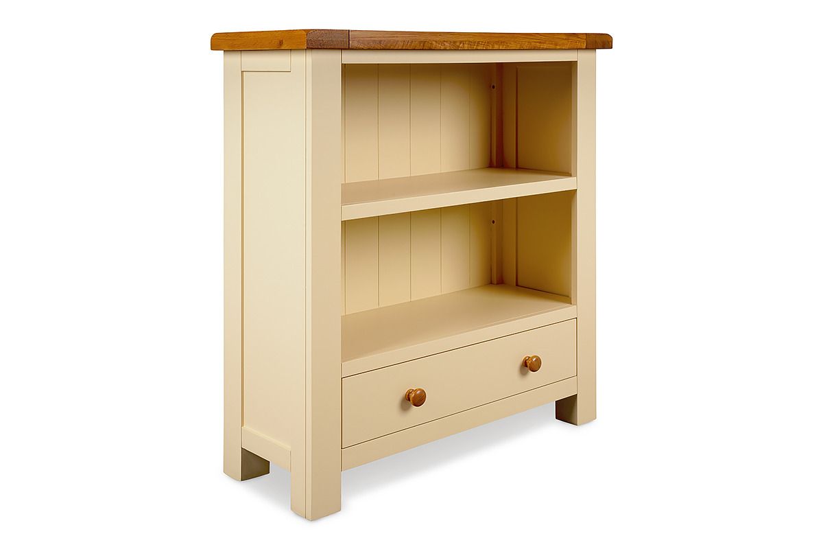 Somerset Cream Oak Low Bookcase