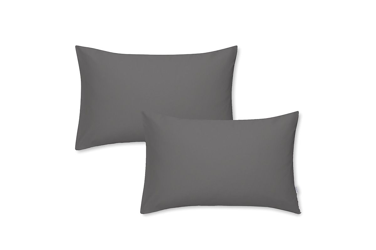 Standard Pillowcase Pair Grey 400Tc Cotton Sateen
