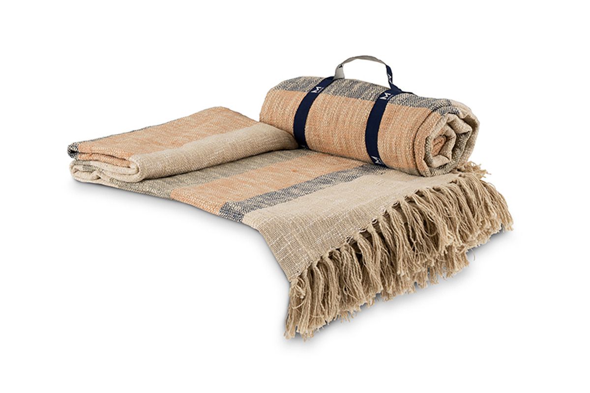 Striped Multi Throw With Fringe 130x170cm